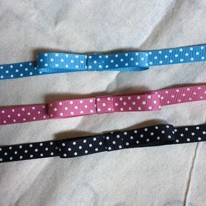 Polkadot bow choker necklace
